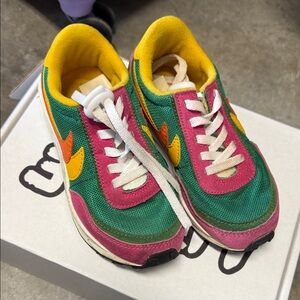 Nike Kids Sneakers Green Pink Yellow